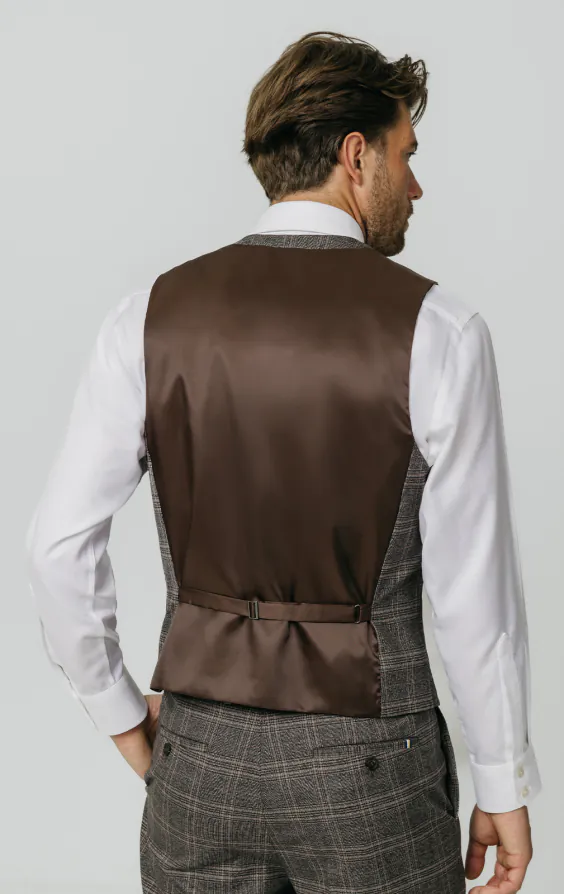 Brown Check Vest - photo 2 Brown Check Vest - photo 2
