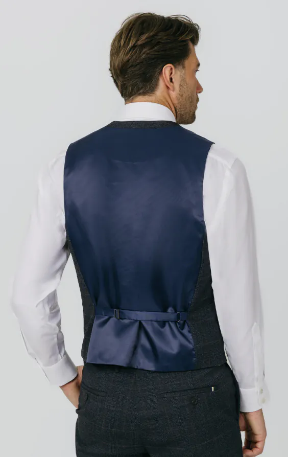 Navy with Rust Check Vest - photo 2 Navy with Rust Check Vest - photo 2