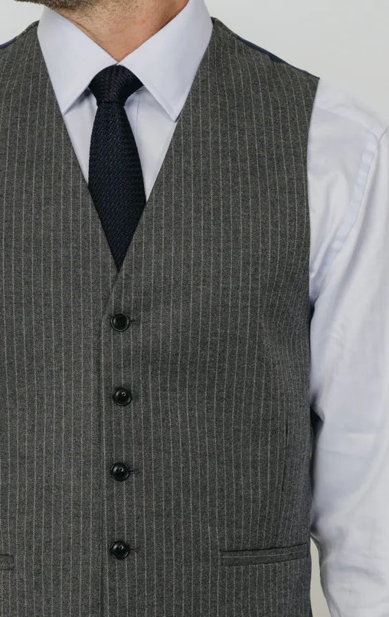 Charcoal Chalkstripe Vest - photo 1 Charcoal Chalkstripe Vest - photo 1