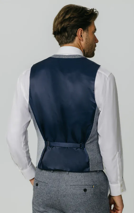 Blue Donegal Tweed Vest - photo 2 Blue Donegal Tweed Vest - photo 2