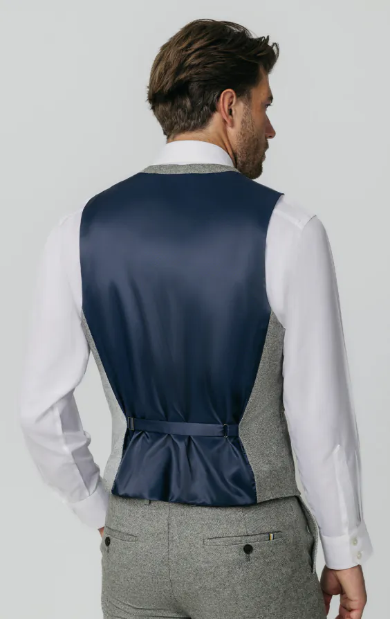 Light Grey Donegal Tweed Vest - photo 2 Light Grey Donegal Tweed Vest - photo 2