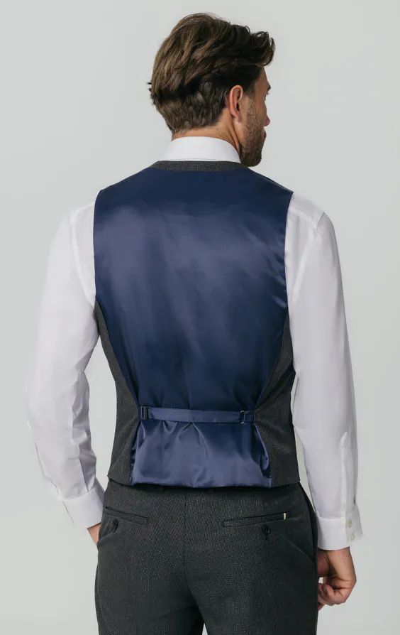 Charcoal Puppytooth Check Vest - photo 2 Charcoal Puppytooth Check Vest - photo 2