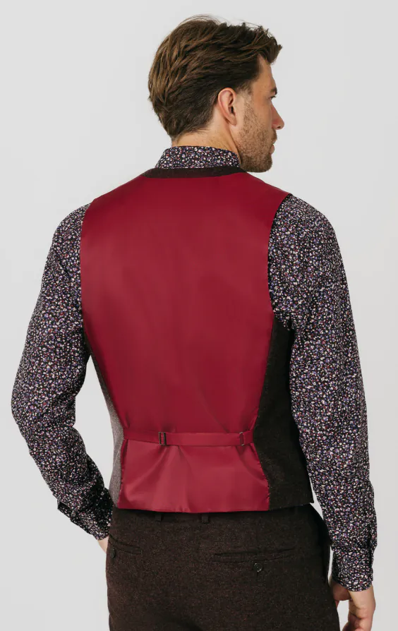 Burgundy Donegal Tweed Vest - photo 2 Burgundy Donegal Tweed Vest - photo 2
