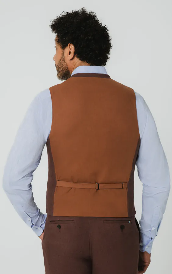 Mocha Linen Vest - photo 2