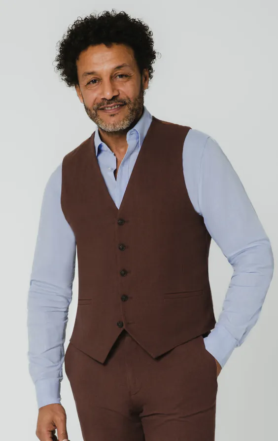 Mocha Linen 3 Piece Suit - photo 7