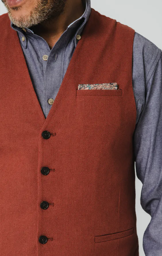 Terracotta Linen Vest - photo 2 Terracotta Linen Vest - photo 2