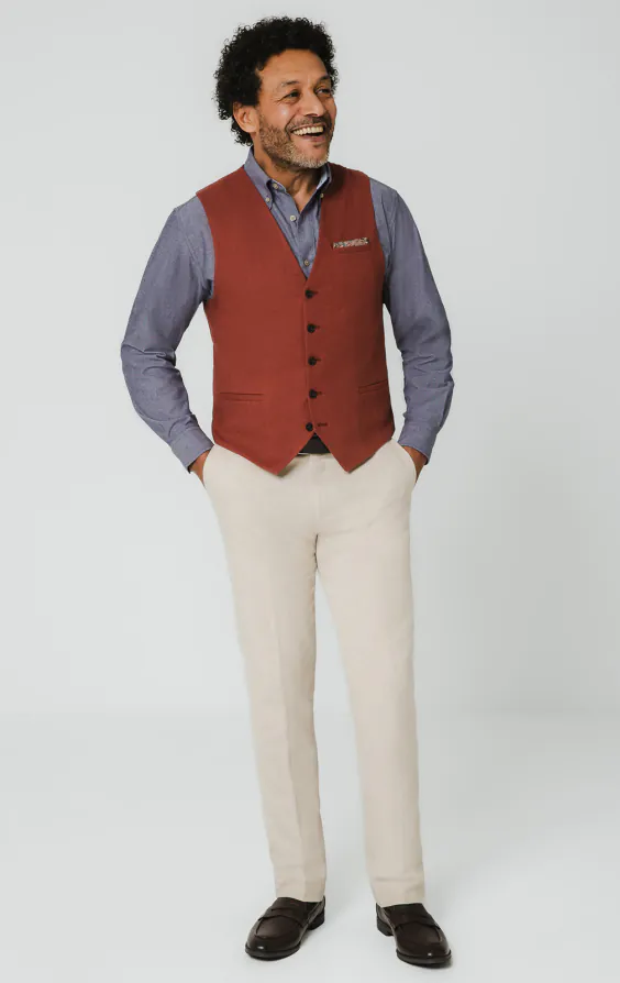 Terracotta Linen Vest - photo 1 Terracotta Linen Vest - photo 1