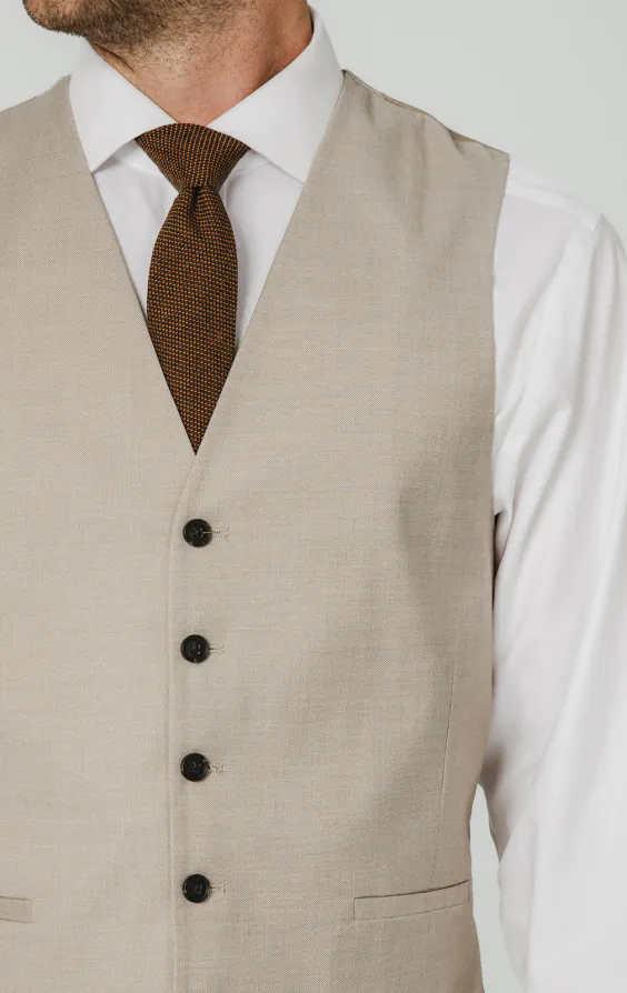 Stone Sharkskin Classic Fit Vest - photo 1 Stone Sharkskin Classic Fit Vest - photo 1