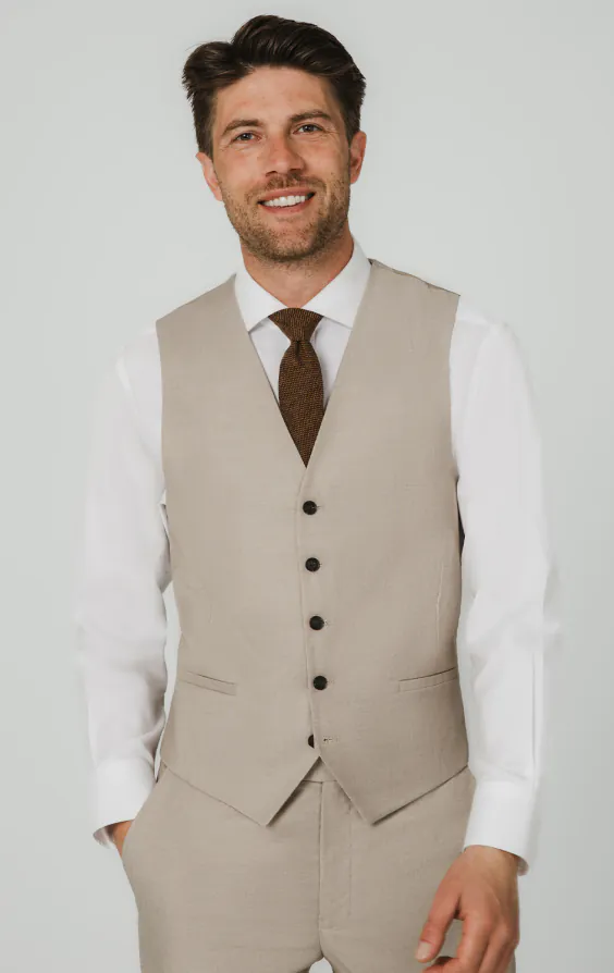 Stone Sharkskin Classic Fit Vest Stone Sharkskin Classic Fit Vest