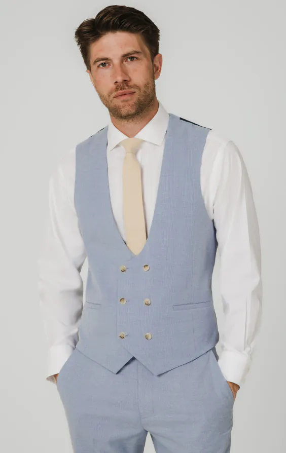 Light Blue Hopsack Vest Light Blue Hopsack Vest