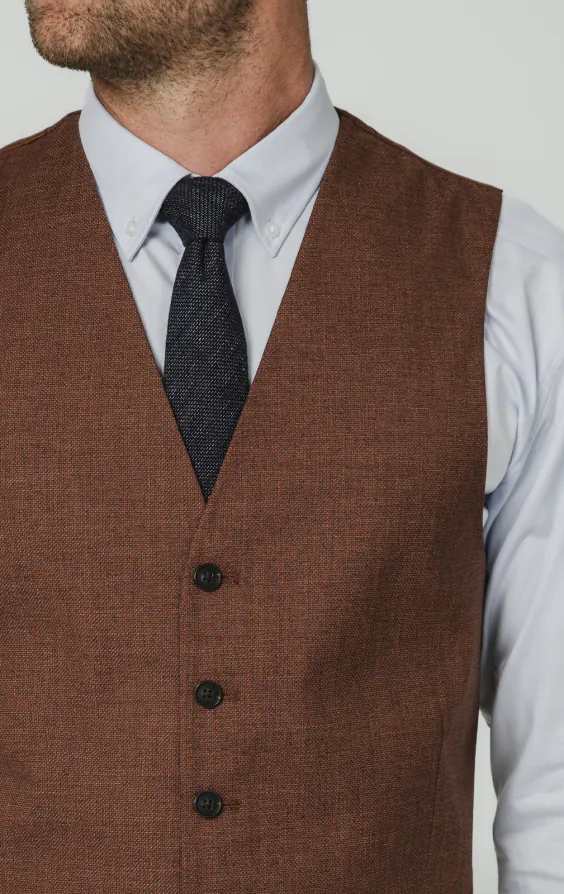 Rust Brown Textured Weave Vest - photo 1 Rust Brown Textured Weave Vest - photo 1