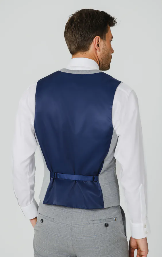 Light Grey & Blue Check Vest - photo 2 Light Grey & Blue Check Vest - photo 2