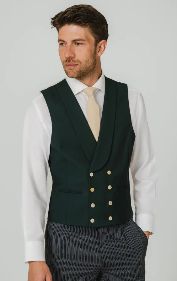 Racing Green Double Breasted Morning Vest Racing Green Double Breasted Morning Vest