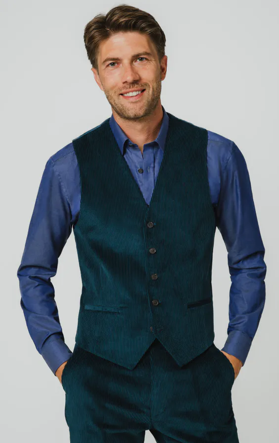 Teal Corduroy Vest Teal Corduroy Vest