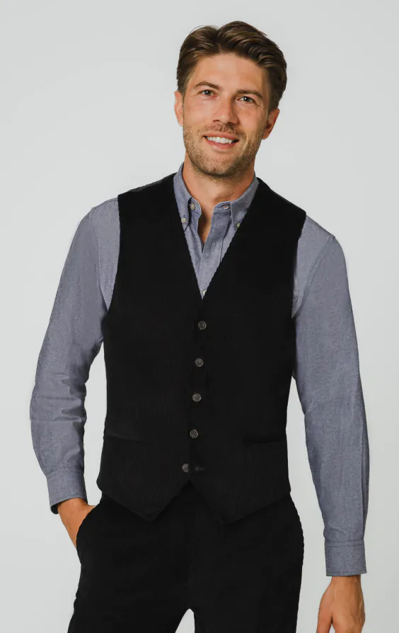 Black Corduroy Vest Black Corduroy Vest