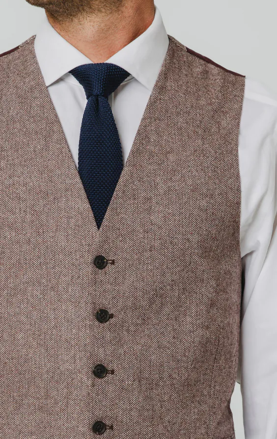 Redwood Herringbone Tweed Vest - photo 1 Redwood Herringbone Tweed Vest - photo 1