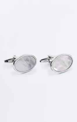 Mother of Pearl Oval Cufflinks
