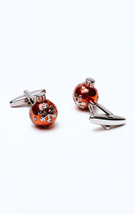Red Christmas Bauble Cufflinks