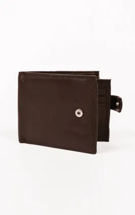 Xclusive Men's Slim RFID Trifold Wallet – Vegan Leather Card Holder With Money Clip & Easy-Access Button (Black)