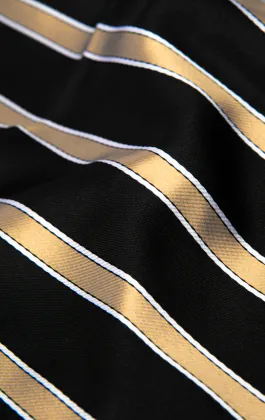Black with Gold Stripe Handkerchief