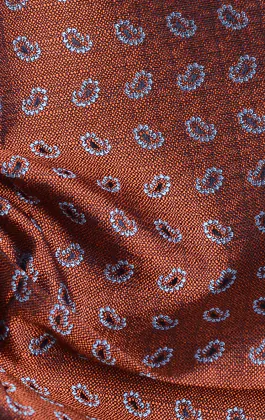 Rust Paisley Pattern Handkerchief