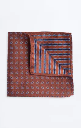 Rust Paisley Pattern Handkerchief