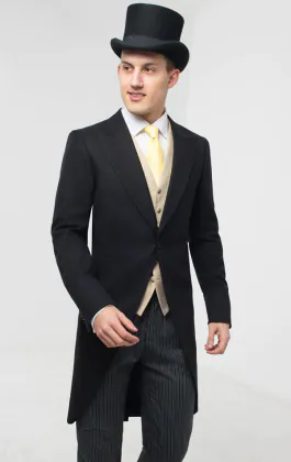 2 Piece Morning Suit, Top Hat, Vest, Shirt