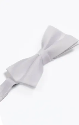White Dupion Bow Tie