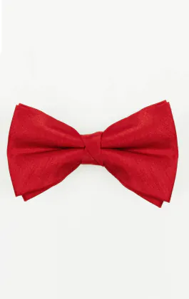 Big & Tall Crimson Red Dupion Bow Tie