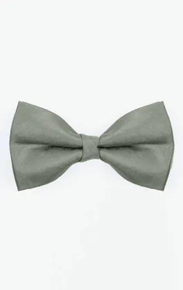 Silver Dupion Bow Tie