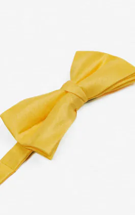 Yellow Dupion Bow Tie