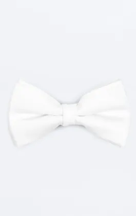 White Bow Tie (Pre-Tied & Self-Tie)
