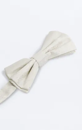 Ivory Paisley Bow Tie