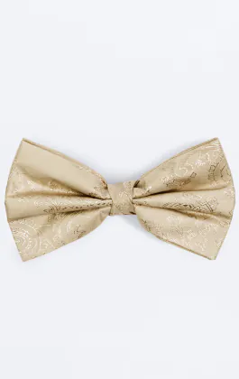 Gold Paisley Bow Tie