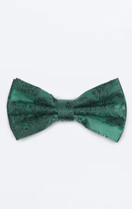 Racing Green Paisley Bow Tie