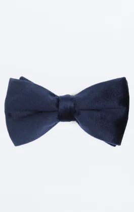 Navy Velvet Bow Tie