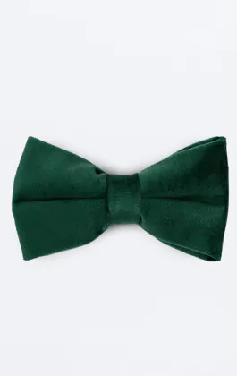 Dark Green Velvet Bow Tie