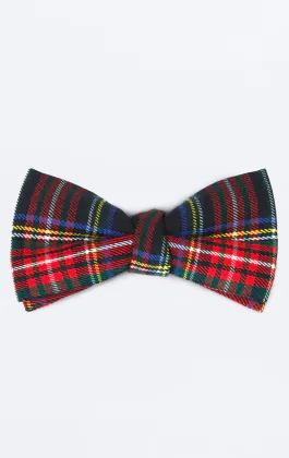 Navy Blue Tartan Pre-Tied Bow Tie