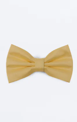 Pale Yellow Dupion Bow Tie