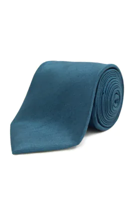 Moroccan Blue Dupion Tie