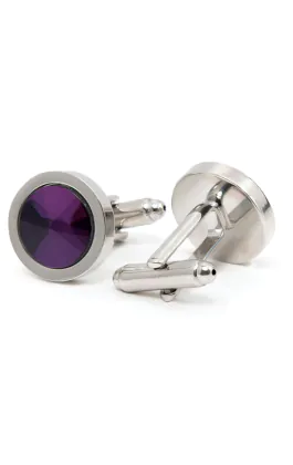 Cufflinks - Purple Circle