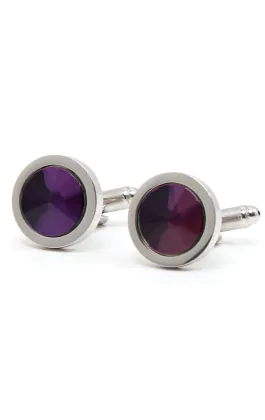 Cufflinks - Purple Circle