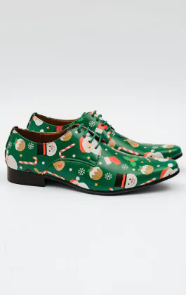 Dobell Green Santa & Friends Christmas Novelty Shoes