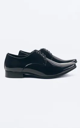 Navy Patent Contemporary Dress Shoes