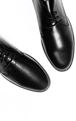 Dobell Black Lace Chukka Boots