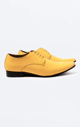 Yellow Patent Contemporary Dress Shoes