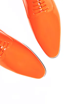 Orange Patent Contemporary Dress Shoes
