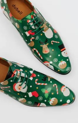 Dobell Green Santa & Friends Christmas Novelty Shoes