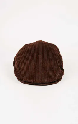 Brown Classic Corduroy Flat Cap