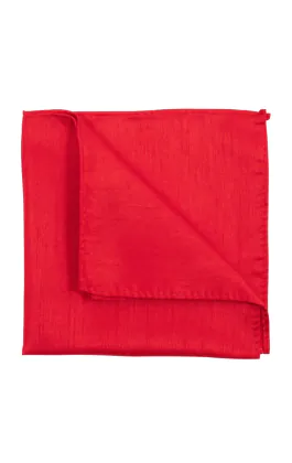 Crimson Red Dupion Handkerchief